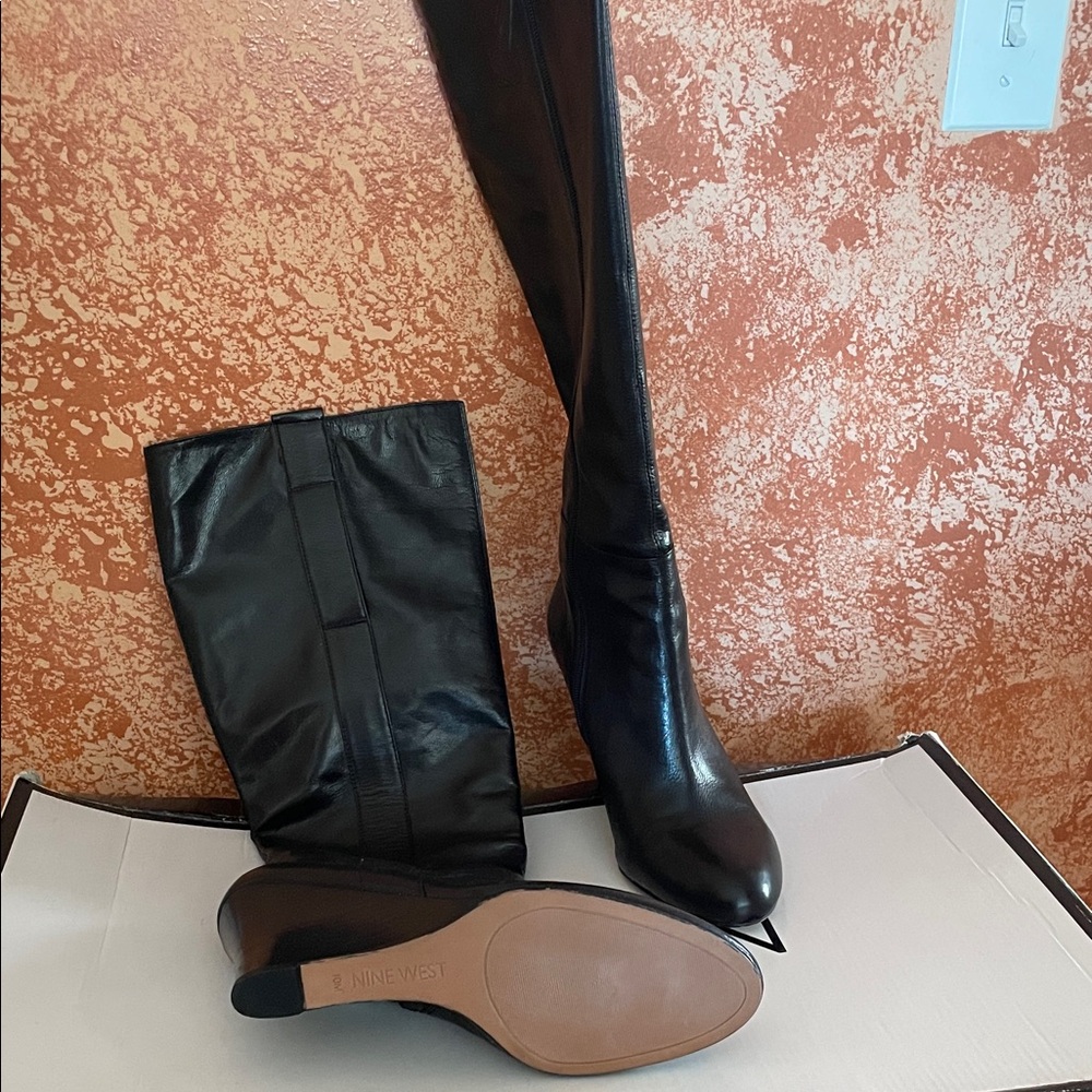 Nine West Black Wedge Heeled Boots - Picture 5 of 8